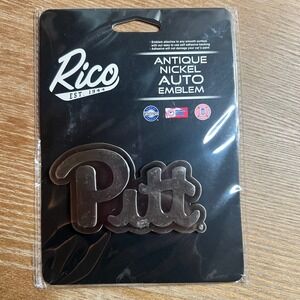 Pitt Antique Nickel Auto Emblem Car Decal  NEW